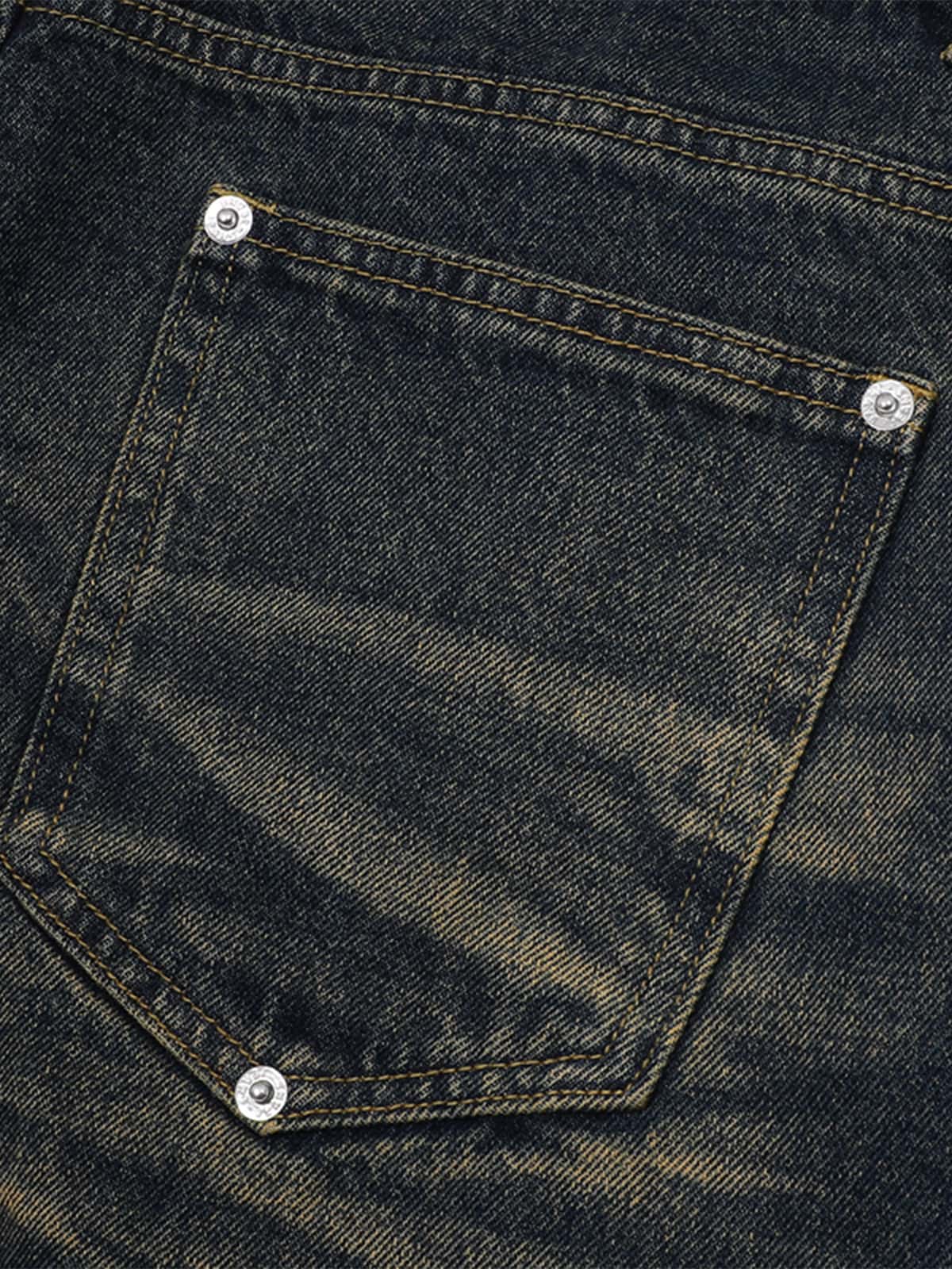 Distressed Washed Distressed Denim Set