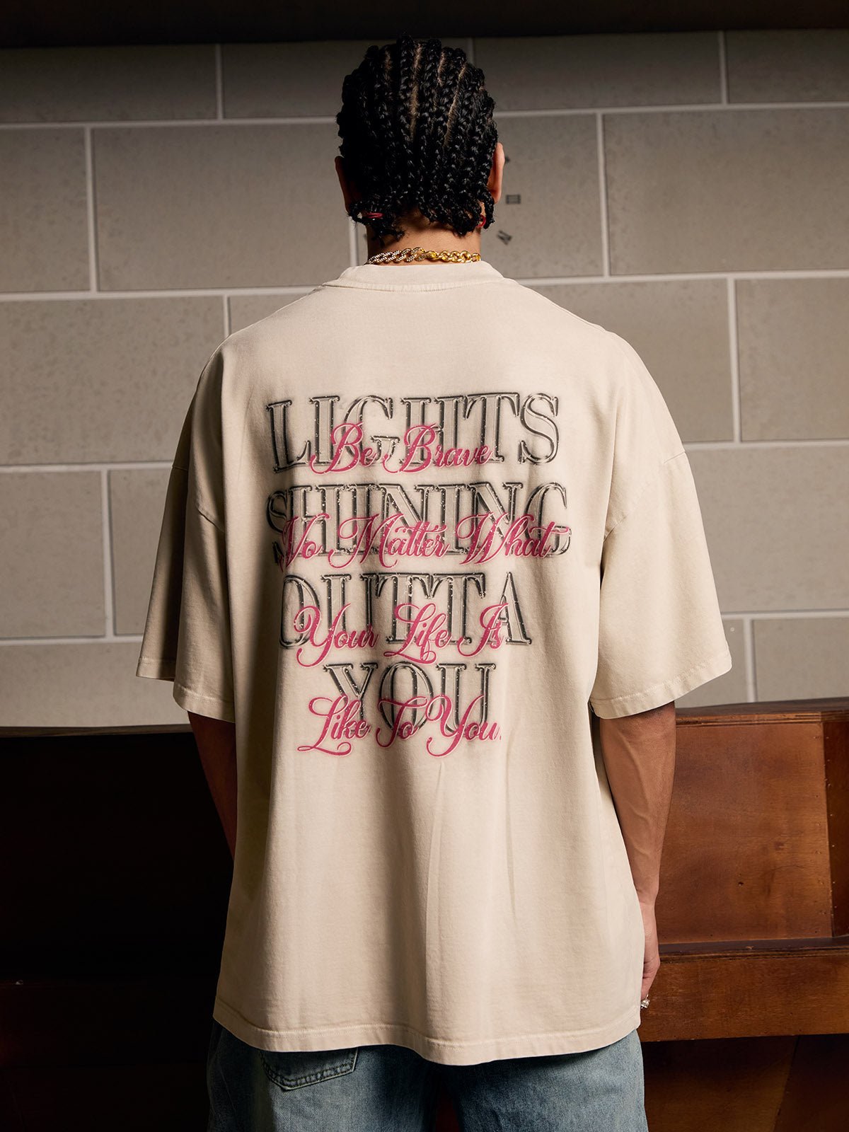 Full Diamond Tooth Pattern T-Shirt