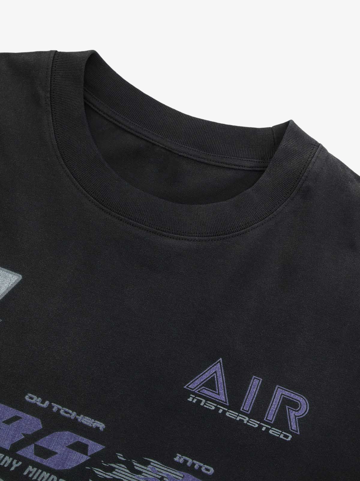 Washed Edge Long Sleeve T-Shirt