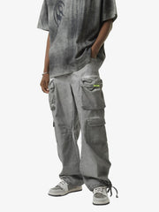 Vintage Wasteland Style Multi Pocket Work Pants
