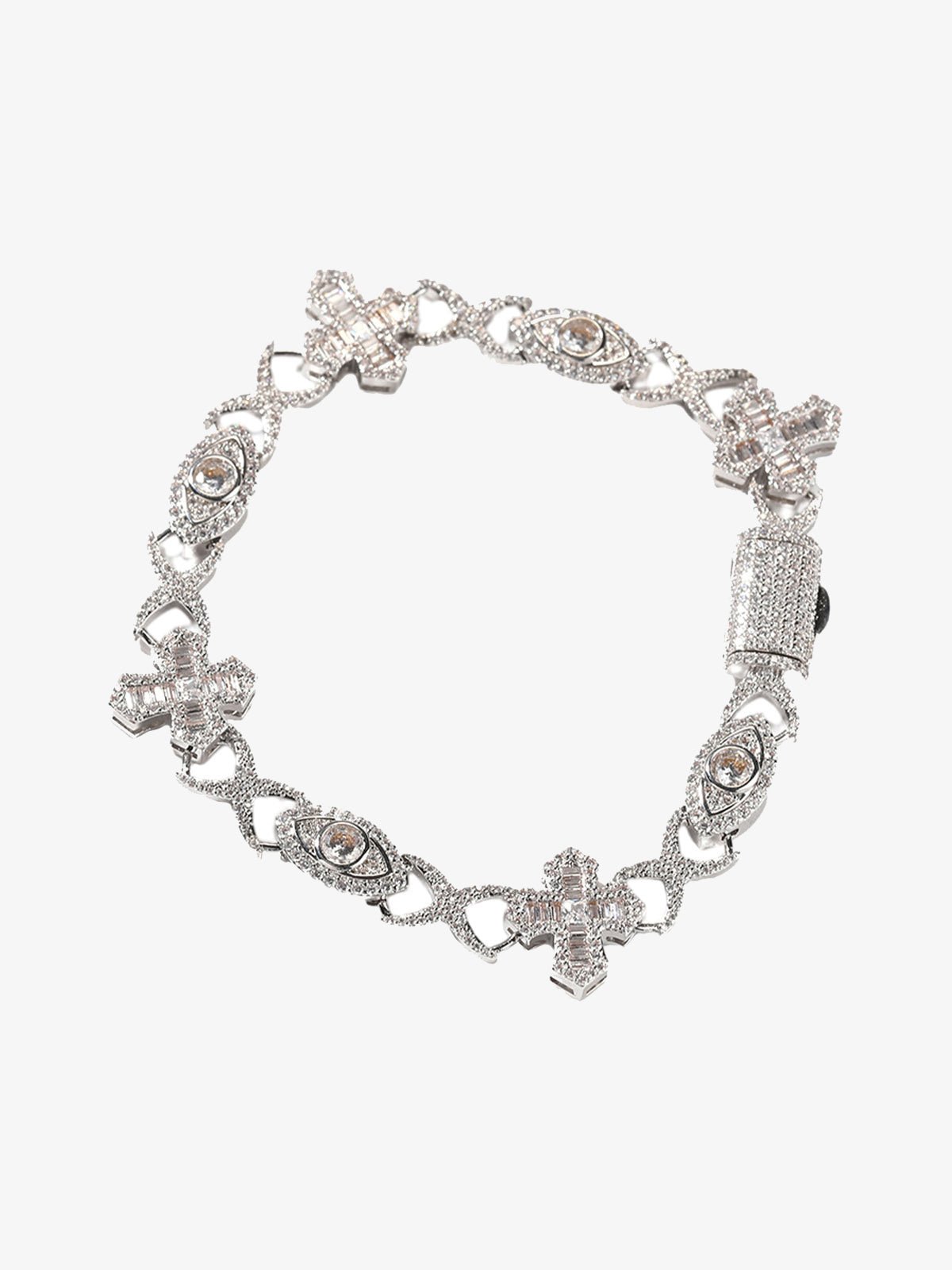Evil Eye Copper Cross Bracelet