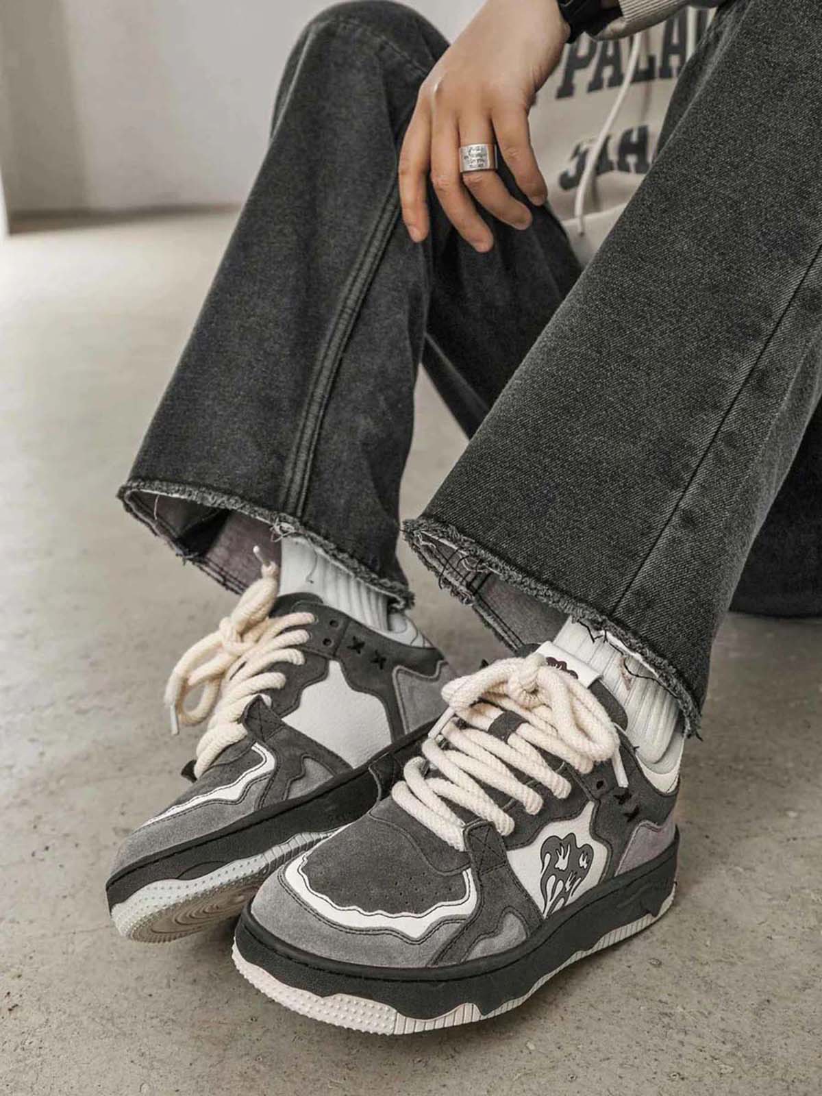 Monochrome Shadowwave Heavy-Duty Street Sneakers