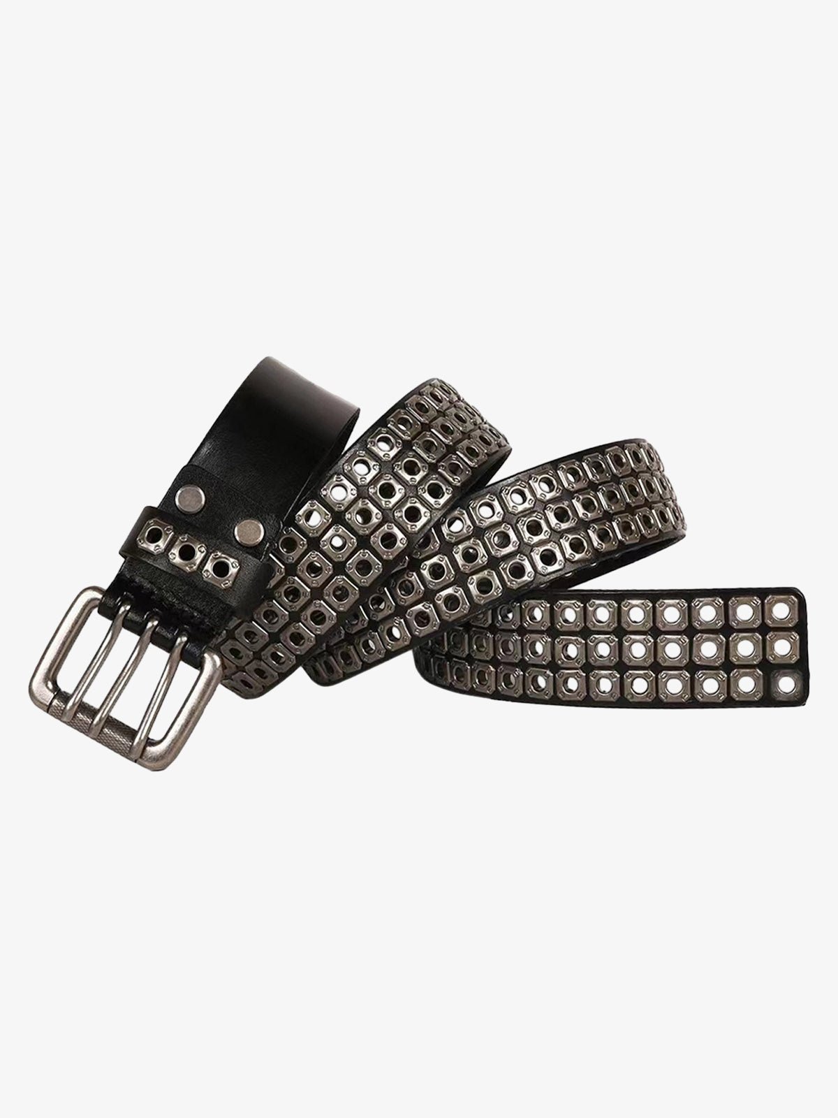 Gothic Dark Style Hollow Rivet Punk Belt