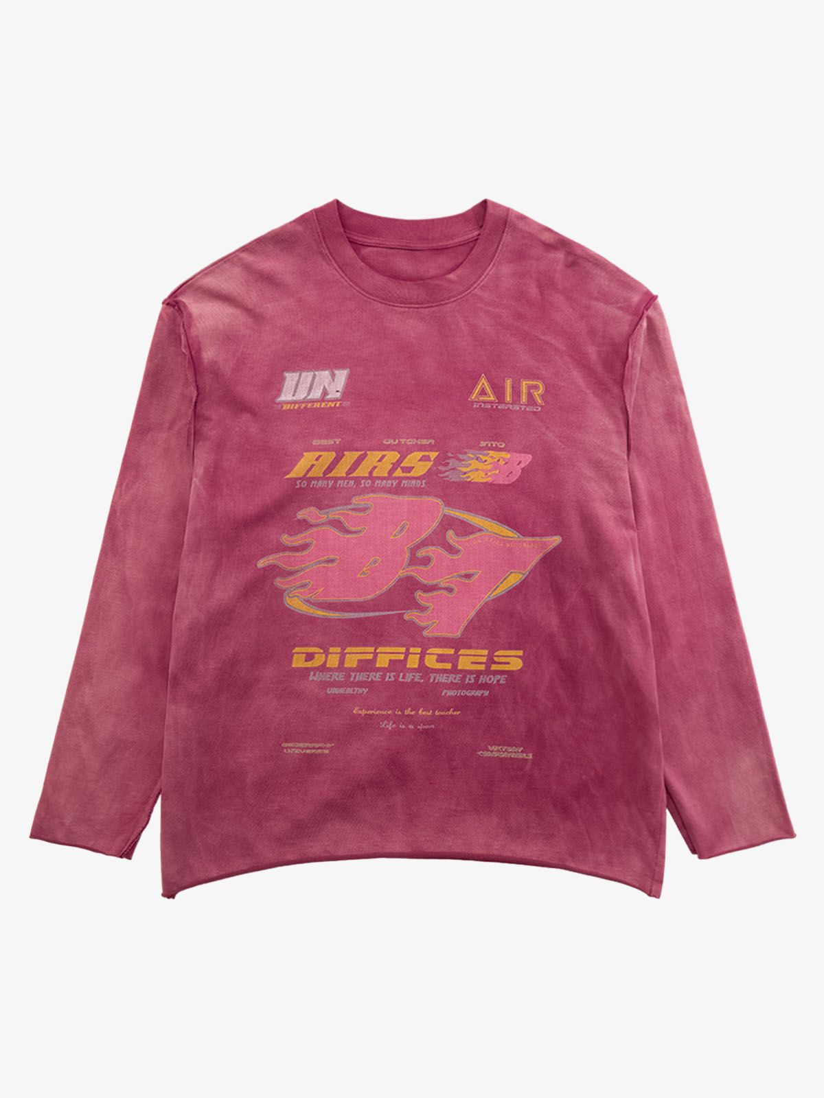 Washed Edge Long Sleeve T-Shirt