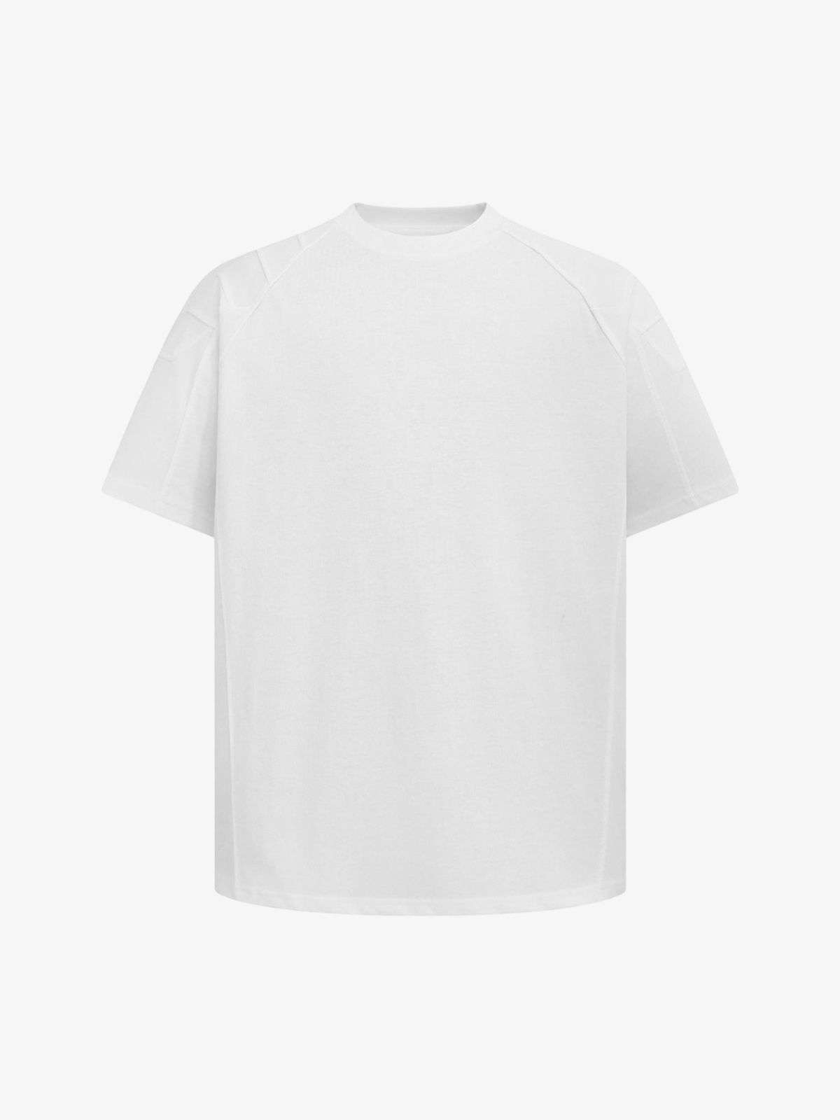Retro Motorcycle Pleated Patch T-shirt