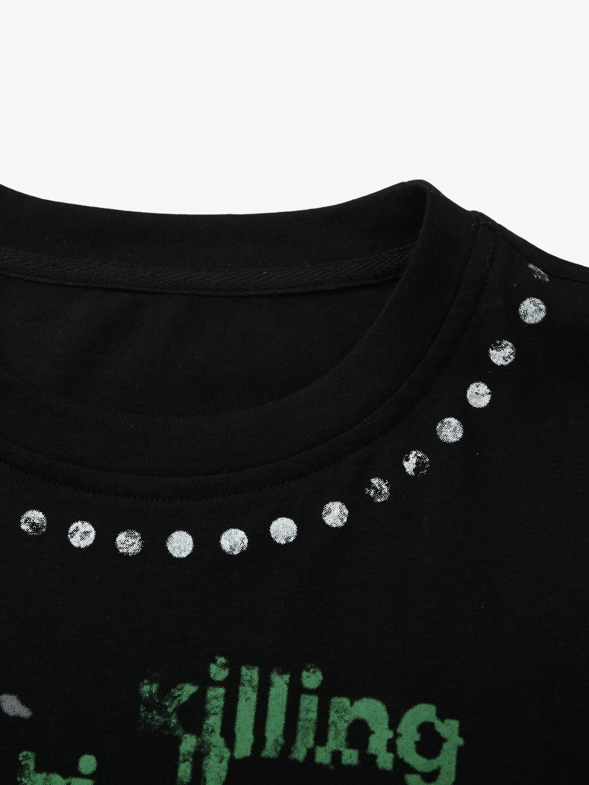 Contrast Color Patchwork Print T-Shirt