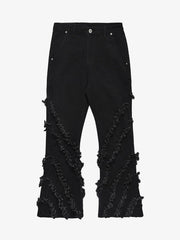 Vintage Rough Edge Flared Jeans