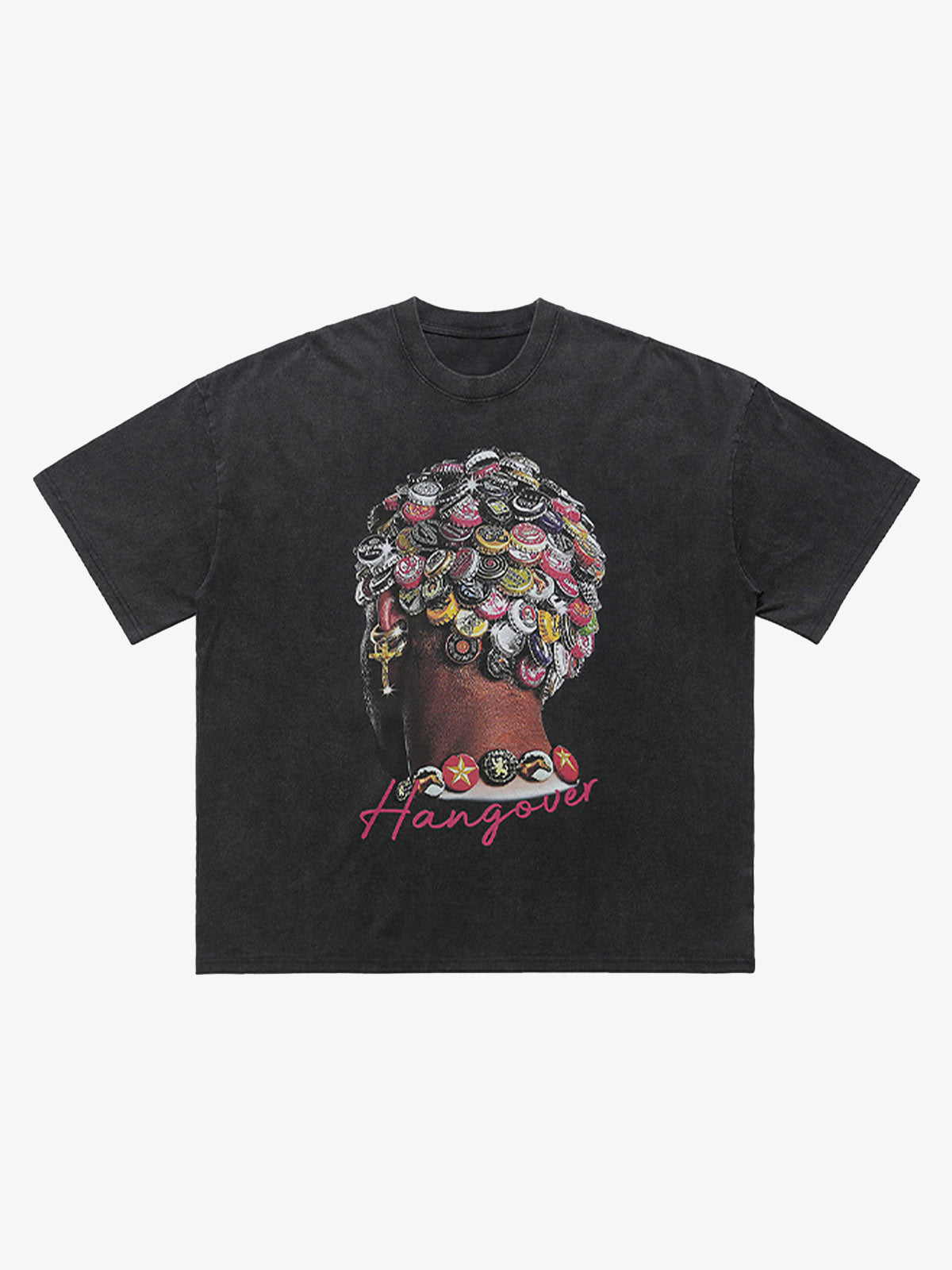 Street Washed Portrait Print T-shirt