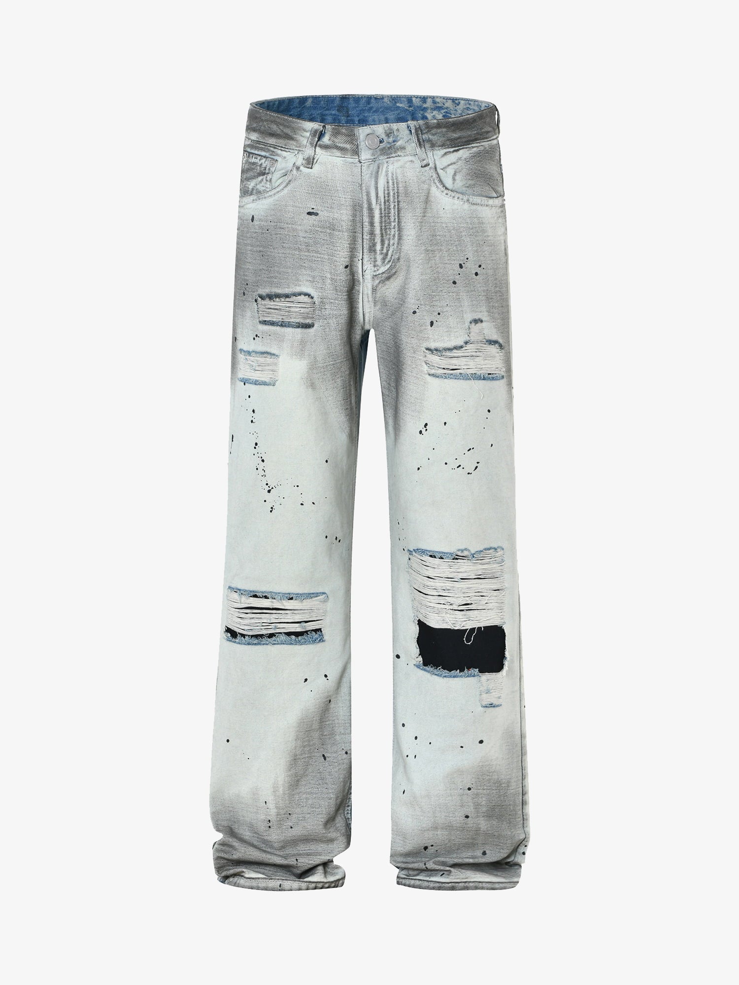 Street Ripped Jeans High Street Distressed Washed Ripped Jeans – Loczu