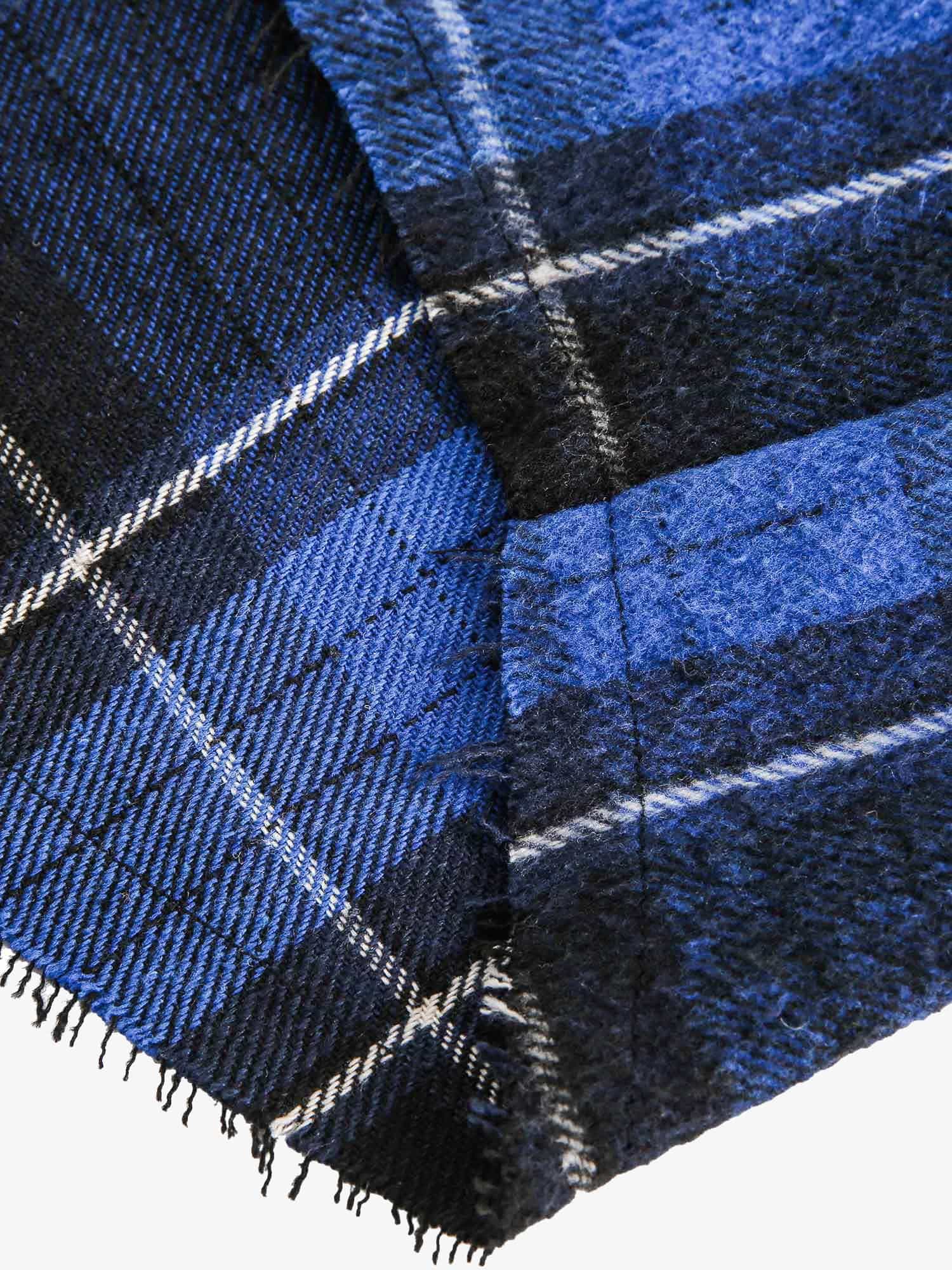 Plaid Brushed Cardigan Hooded Shirt