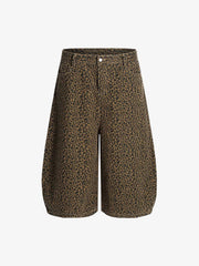 Cheetah Print Baggy Barrel Jorts