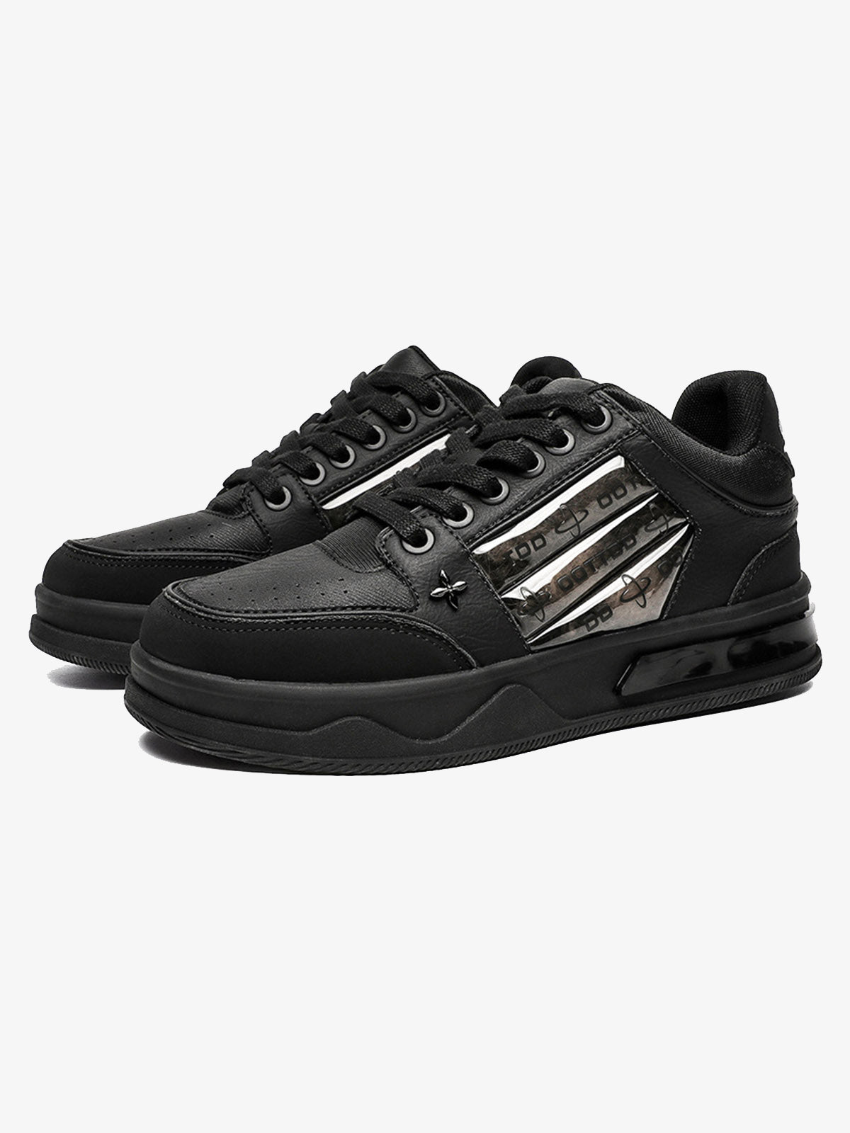 Dark Embroidered Letters Skate Shoes
