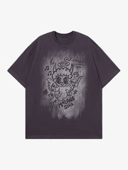 Oversized Angel Graphic T-Shirt