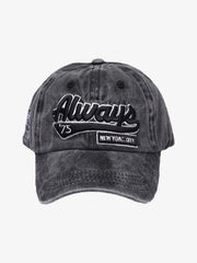 Vintage Embroidered Denim Washed Baseball Cap
