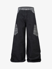 Patch Pocket Baggy Jeans
