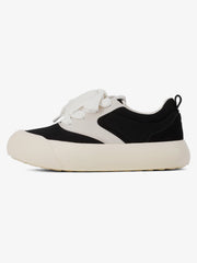 Chunky Round-Toe Color-Block Rap Sneakers