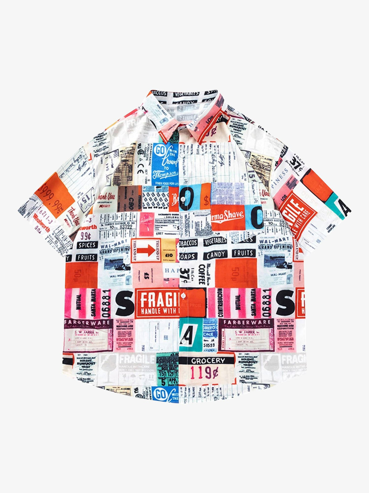 Street Full Printed Short-sleeved Shirts - 2259
