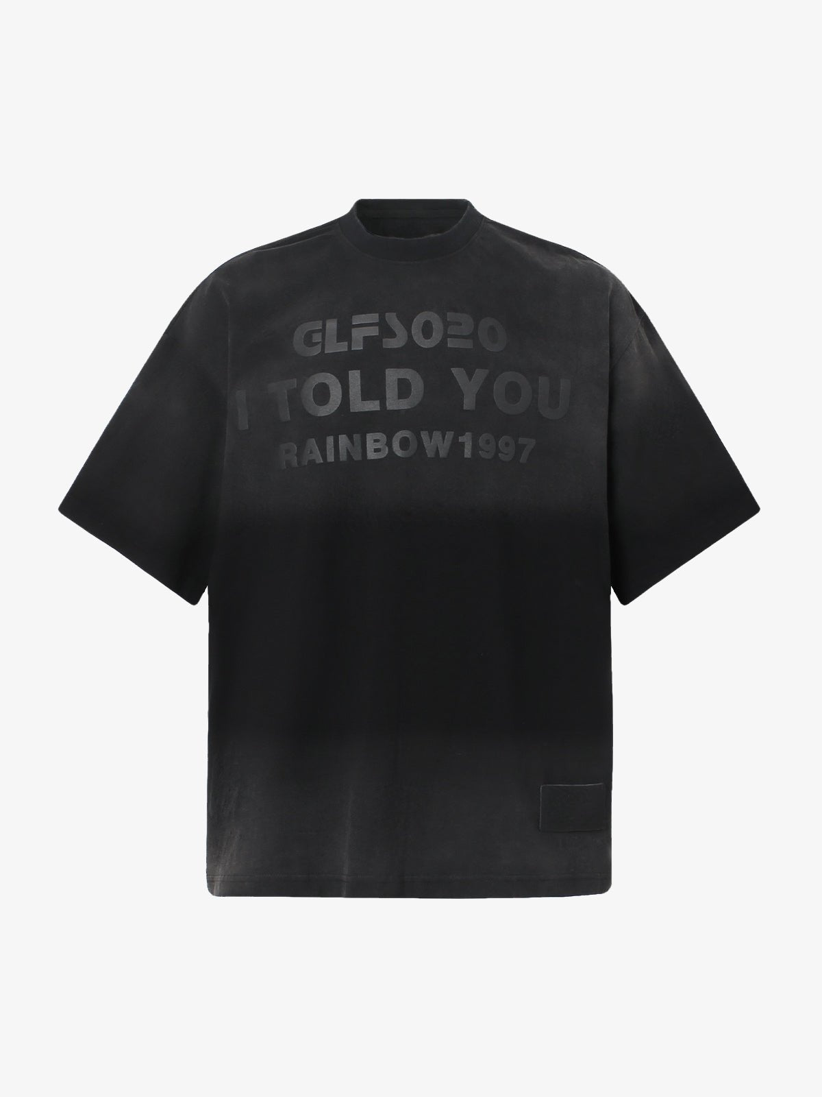 Distressed Gradient Lettering Print T-shirt