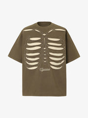 Skeleton Design Print Oversized T-Shirt