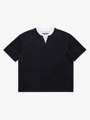 Cleanfit Faux Two-Piece Oversized T-Shirt