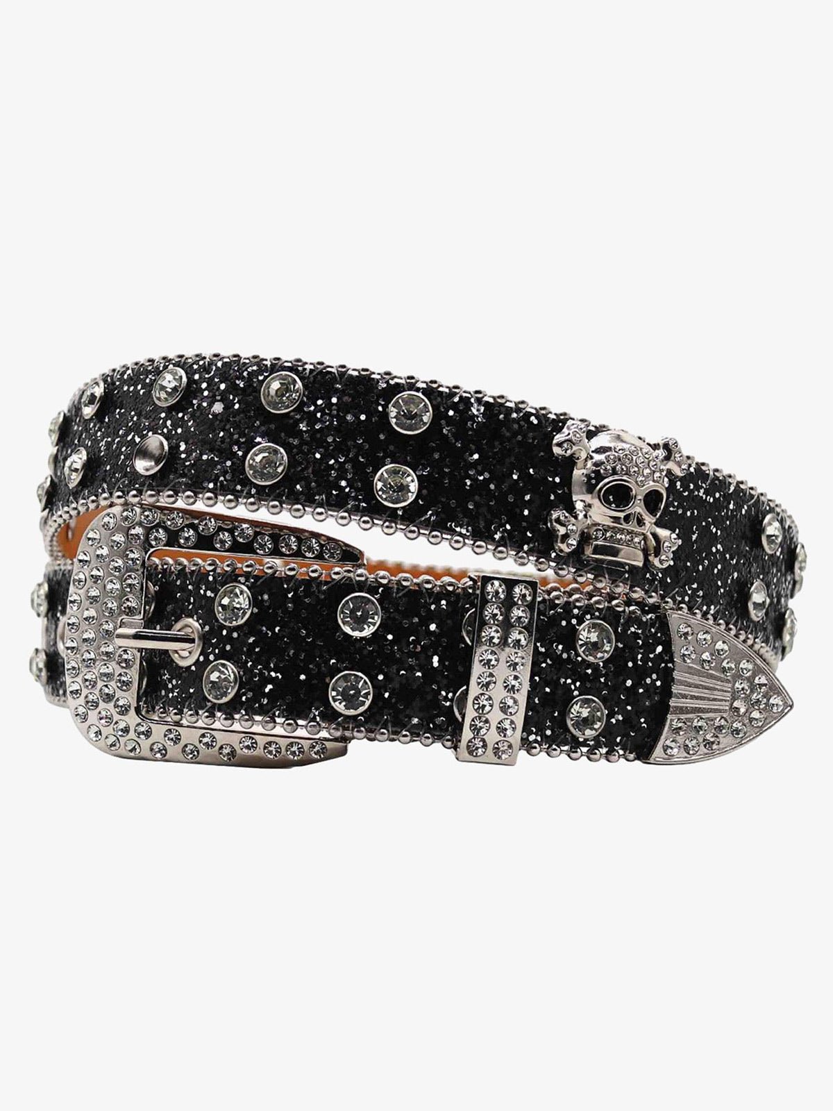 Rhinestone Skull Belt