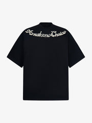Retro Embroidery Beaded Letter Print T-shirt