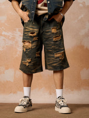 Distressed Washed Distressed Denim Set