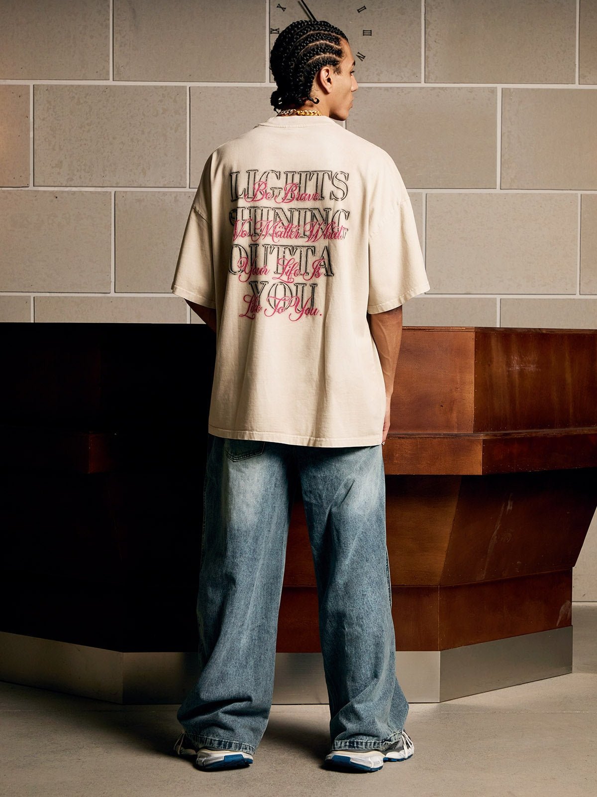 Full Diamond Tooth Pattern T-Shirt