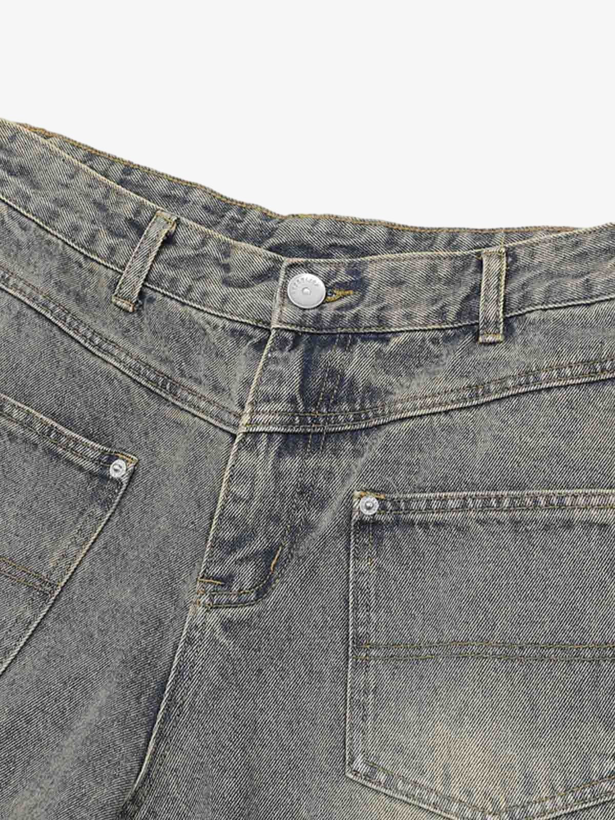 Denim Distressed Ripped Suit