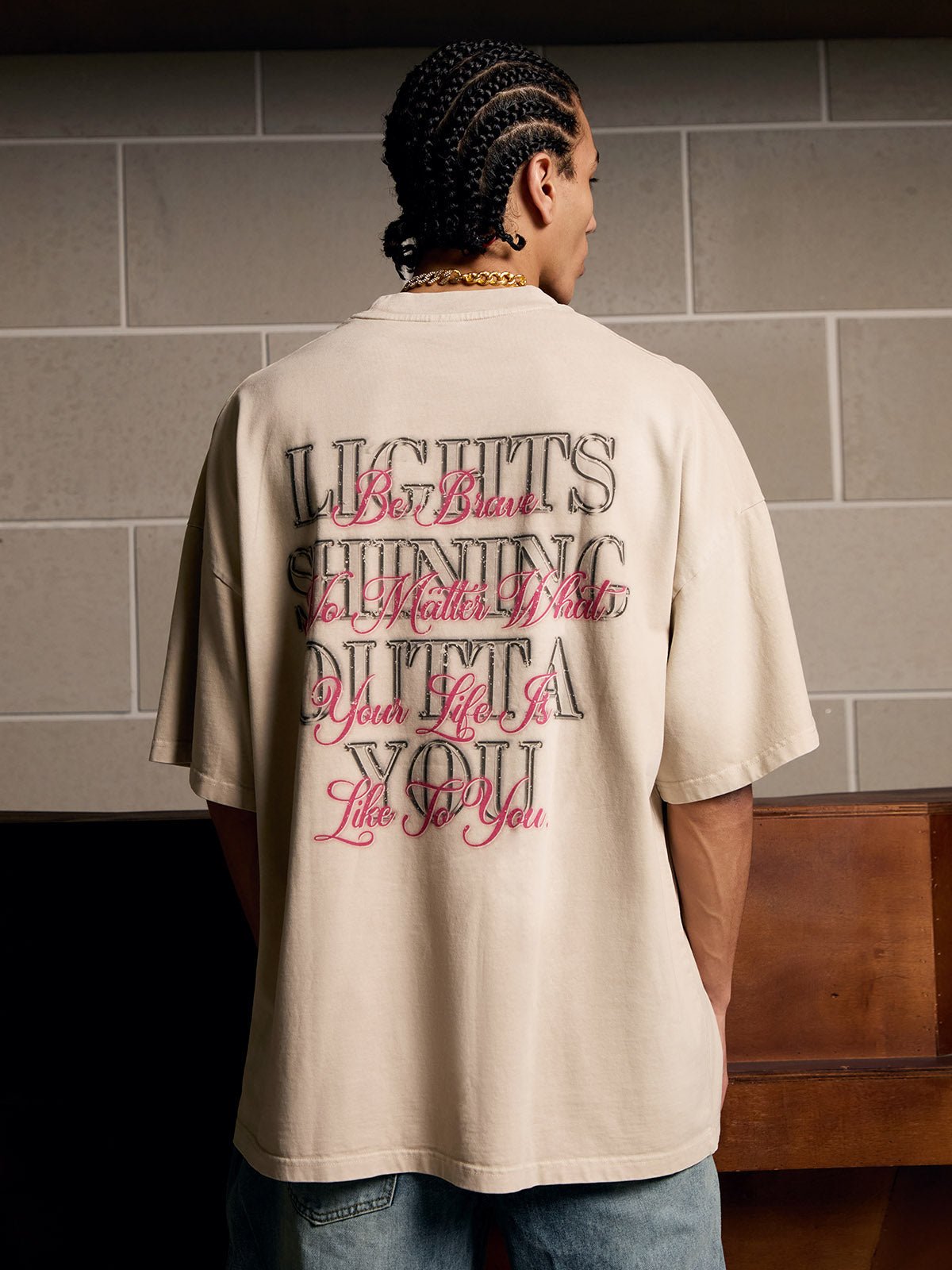 Full Diamond Tooth Pattern T-Shirt