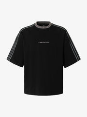 Heavy Washed Street Metal Collar T-shirt