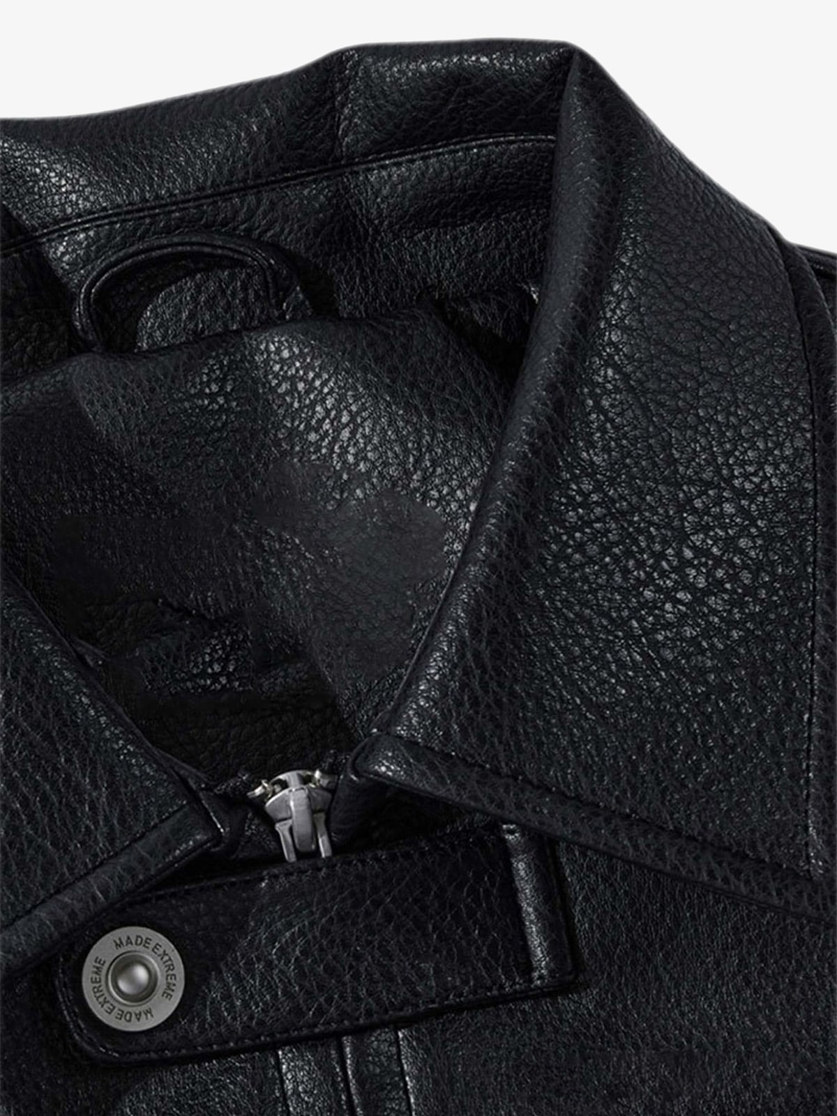 Faux Leather Vintage Street Black Air Jacket