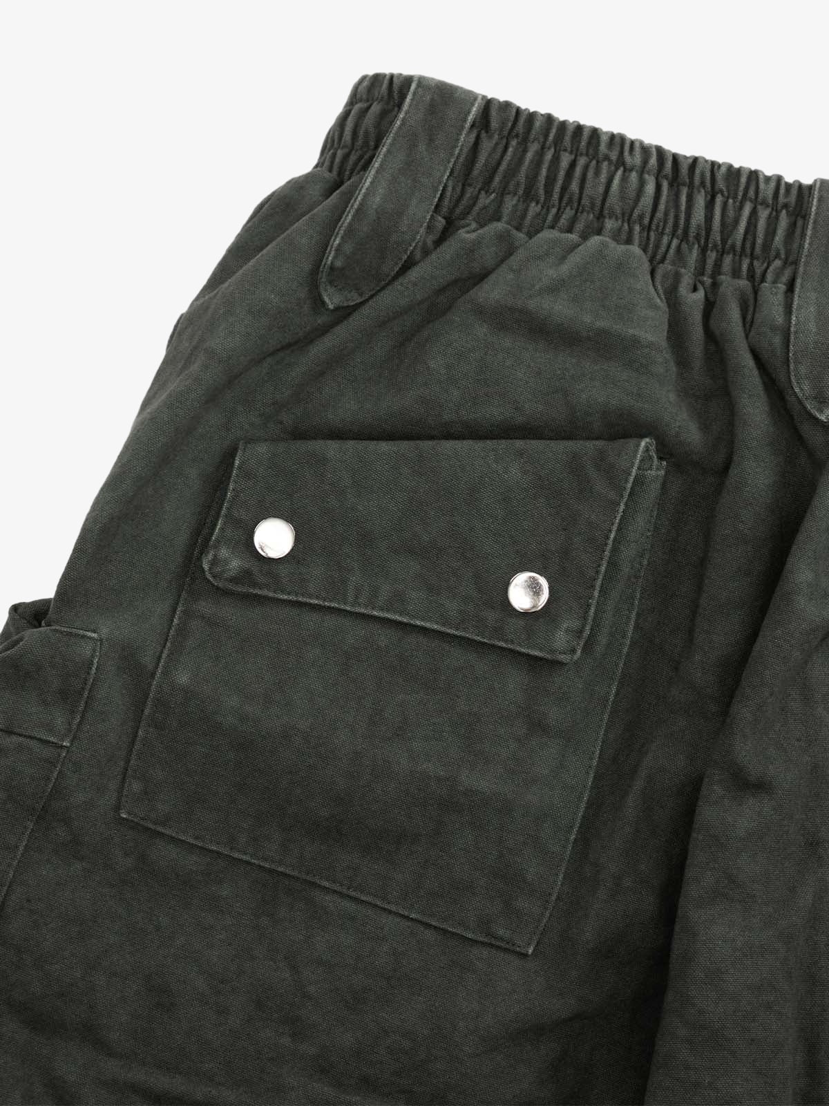 Heavy Tie Dye Multi Pockets Washed Shorts