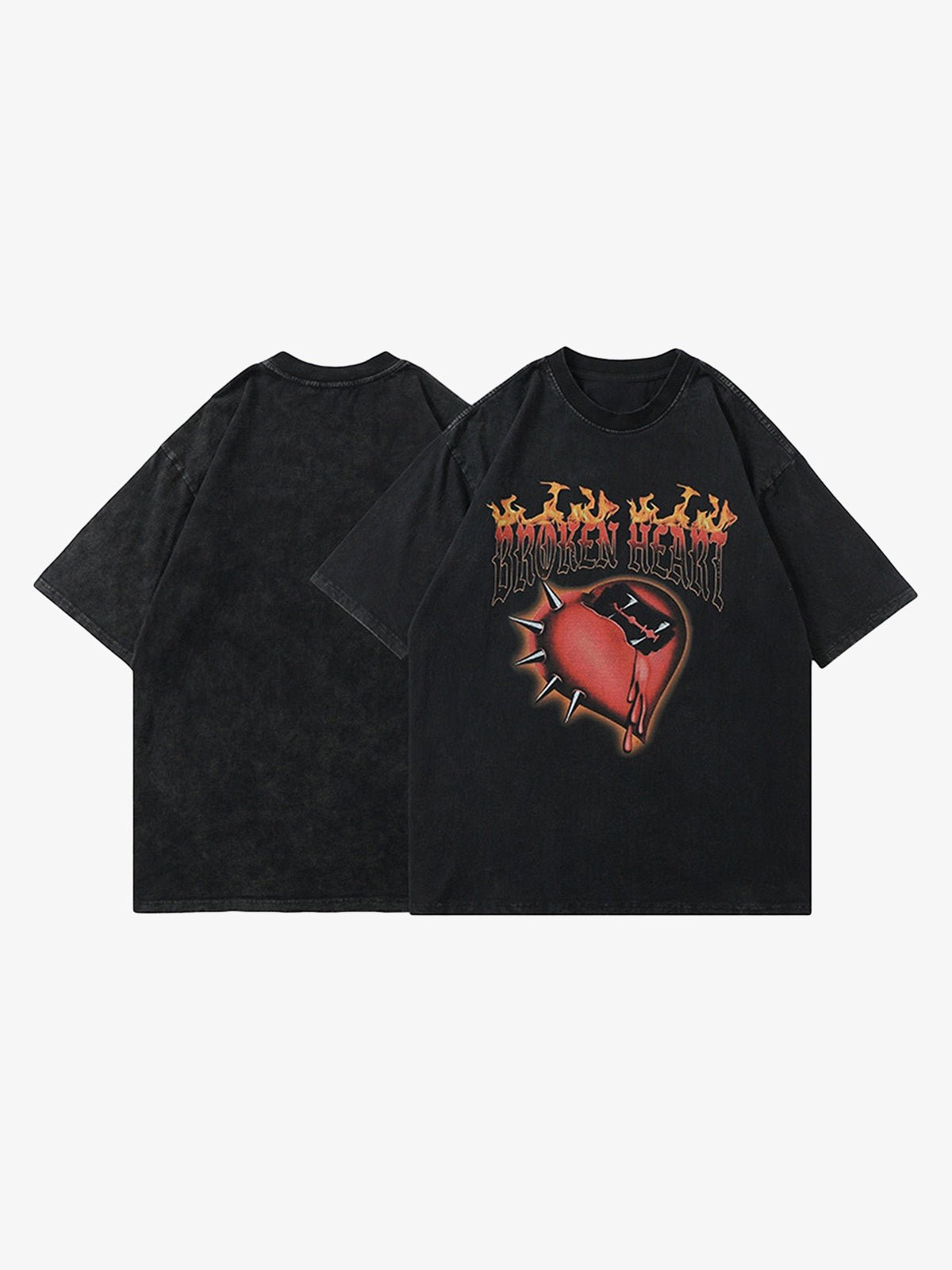 High Street Heart-print Dark T-shirt