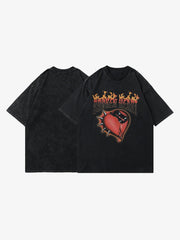 High Street Heart-print Dark T-shirt