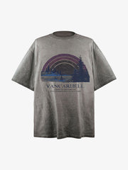 Rainbow Print Crew Neck T-Shirt