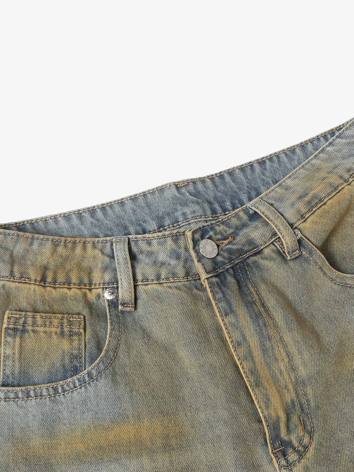 Street Wash Spray Paint Denim Jorts