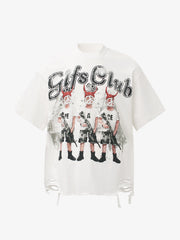 Graffiti Letters Devil Design Graphic T-Shirt