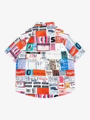 Street Full Printed Short-sleeved Shirts - 2259