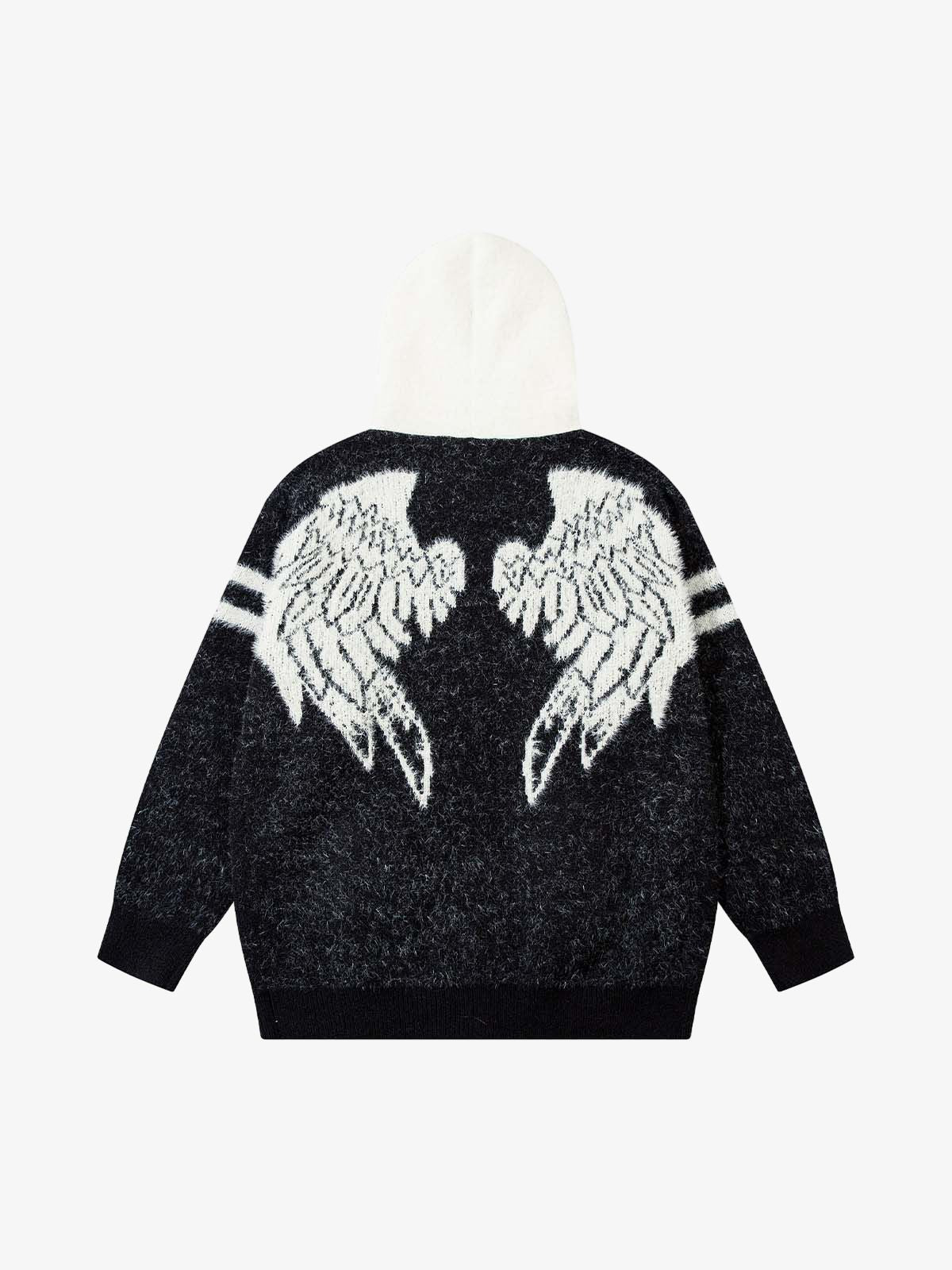 Fuzzy Zipper Hooded Sweater
