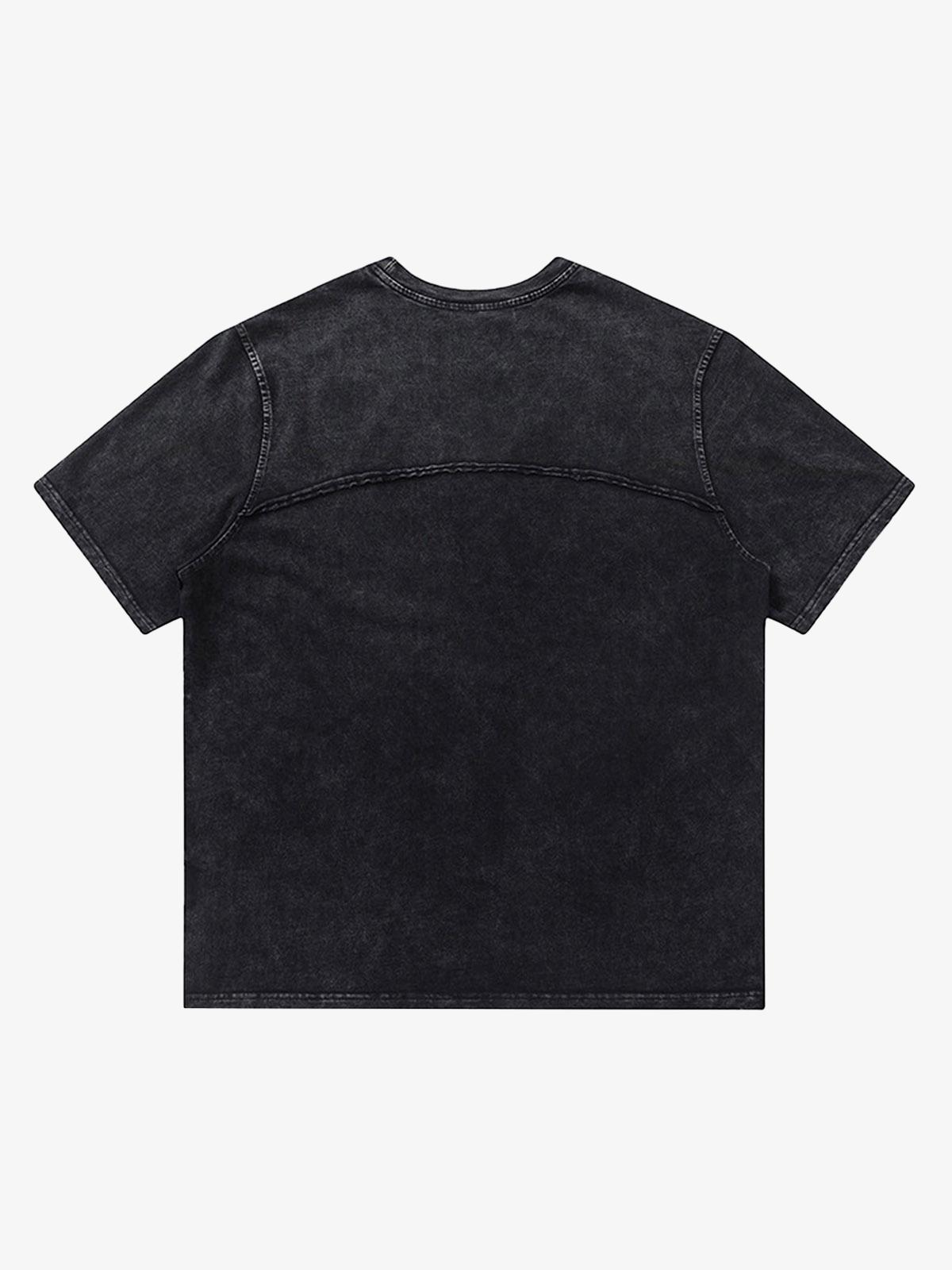 Split Raw Edge Short Sleeve T-shirt