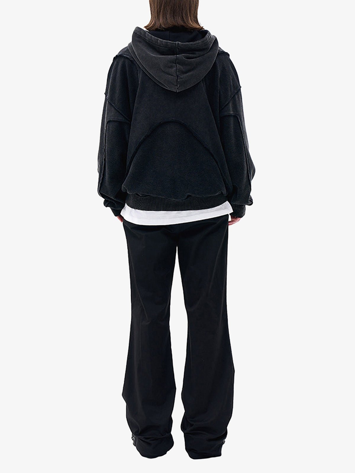 Washed Splicing Hoodie
