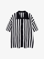 Cleanfit Striped Knit Cardigan Shirt