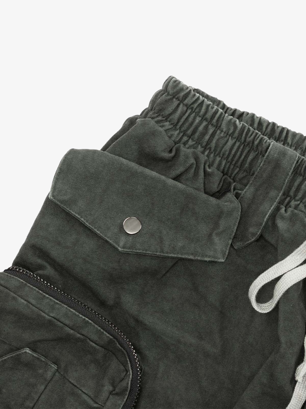 Heavy Tie Dye Multi Pockets Washed Shorts