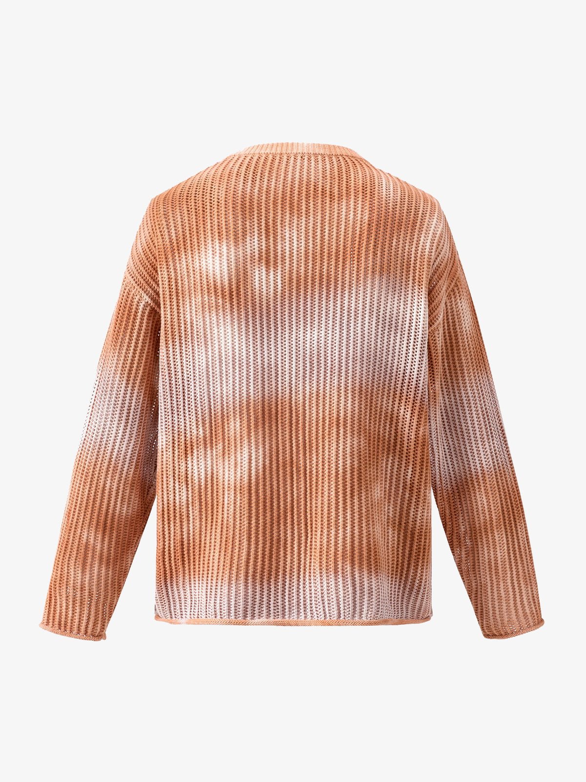 Gradient Ombre Knit  Crew Neck Sweater