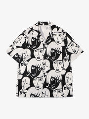 Multi-Face Print Summer Short Set