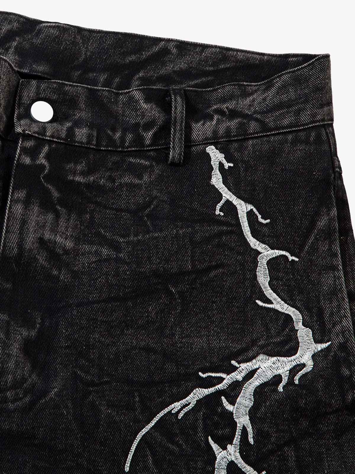 High Street Hip-hop Distressed Washed Jeans