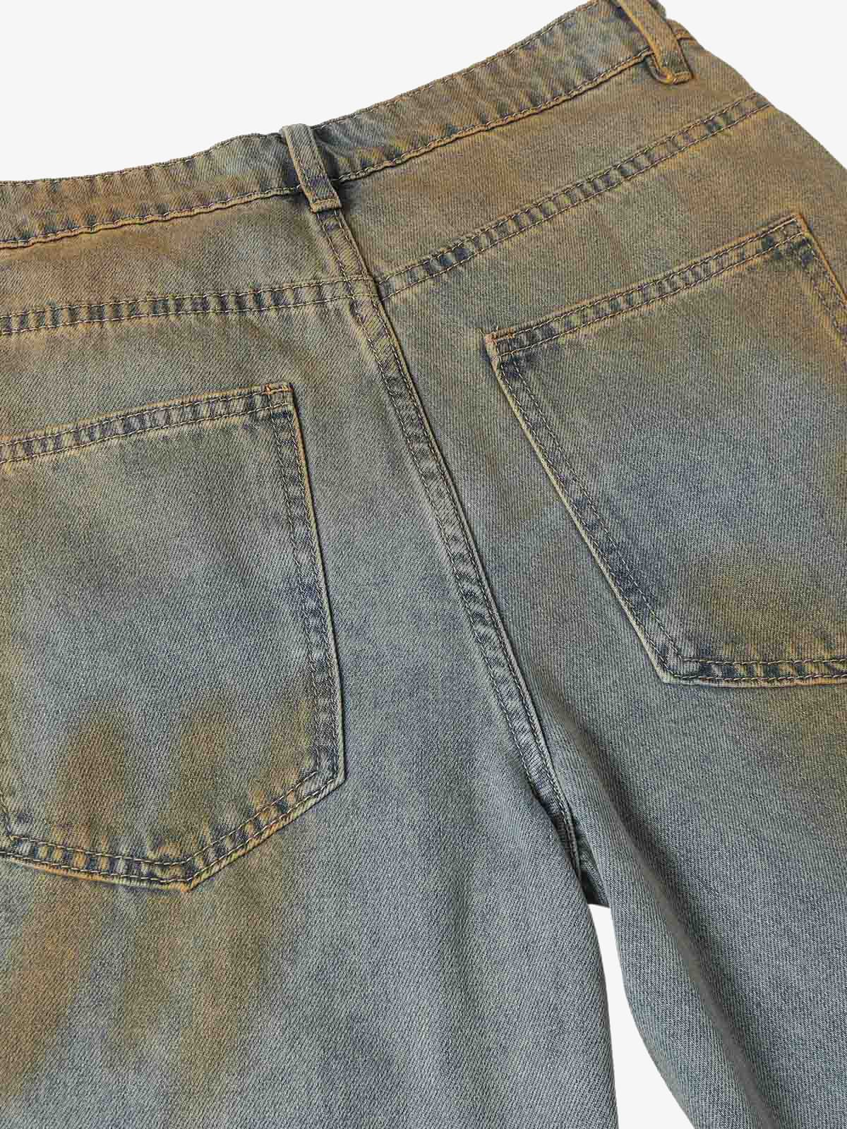 Street Wash Spray Paint Denim Jorts