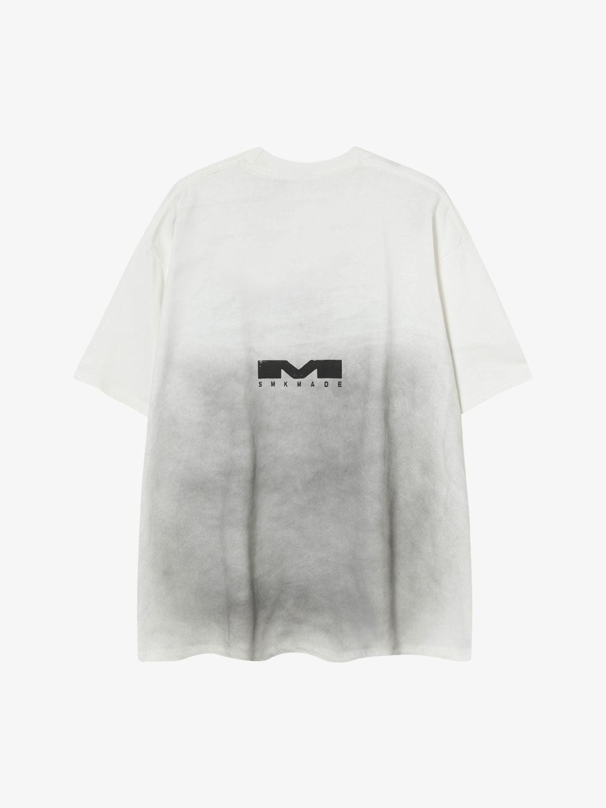 Heavy Washed Distressed Dirty Print Letter T-shirt