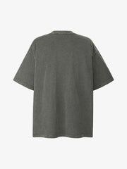 Patchwork Graphic Print Oversized Tee